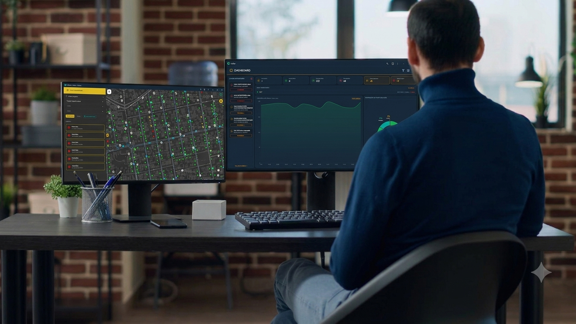 Dashboard de monitoramento em tempo real da plataforma Cadex com alertas via Telegram para provedores ISP